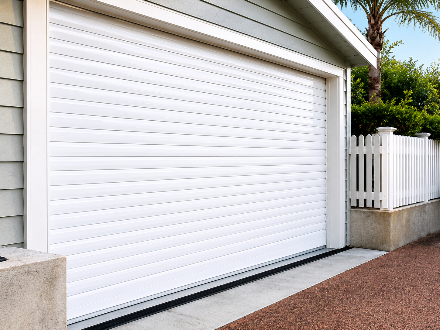 Aluminium rolling shutter guide rail, bottom rail, and locking mechanism detail